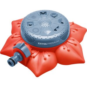 EXTOL PREMIUM locsoló, virág alakú talapzat, 8 funkciós, műanyag; kuplung csatlakozóval 8876467